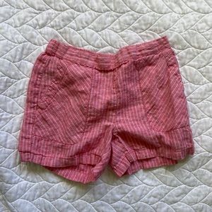 Pink coral linen shorts women’s small